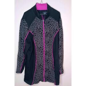 Catherine's 1x athletic jacket women's animal print